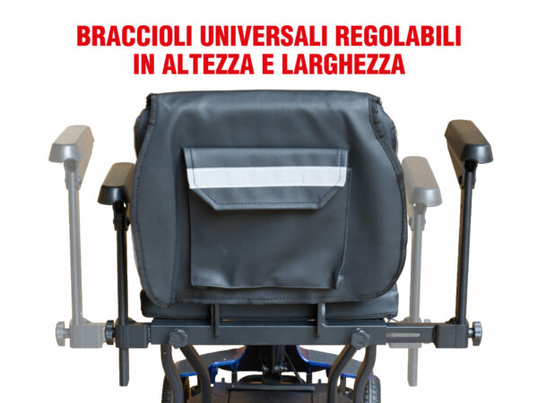 BRACCIOLI UNIVERSALI REGOLABILI SCOOTER ANZIANI PIEGHEVOLE TRASPORTABILE