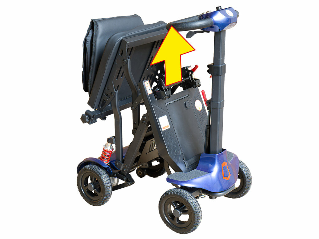 CHIUSURA SCOOTER ANZIANI PIEGHEVOLE TRASPORTABILE