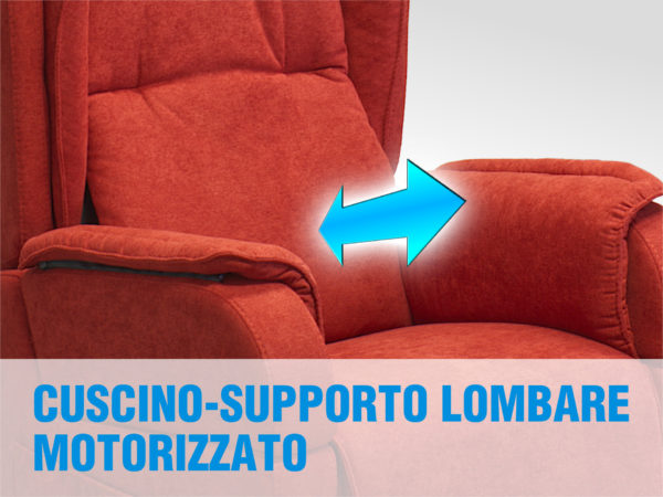 CUSCINO SUPPORTO LOMBARE MOTORIZZATO POLTRONA MEDICALE ANZIANI DISABILI