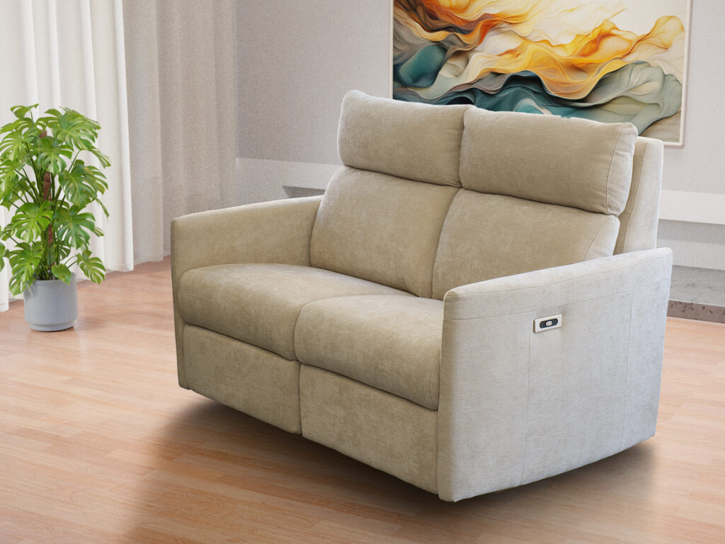 Design divano relax reclinabile due posti
