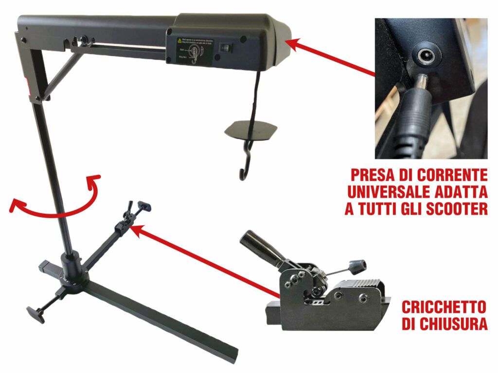 GRUETTA SOLLEVATORE ELETTRICO PER CARICARE IN BAGAGLIAIO AUTO SCOOTER PIEGHEVOLI PER ANZIANI E DISABILI