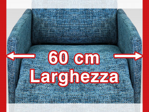 LARGHEZZA 60 CM POLTRONA RELAX MASSAGGIO LOMBARE PER ANZIANI E AMANTI BENESSERE