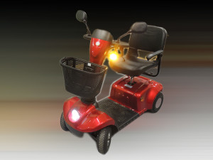 LUCI ANTERIORI E POSIZIONE SCOOTER PER DISABILI E ANZIANI