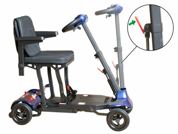 MANUBRIO INCLINATO SCOOTER ANZIANI PIEGHEVOLE TRASPORTABILE