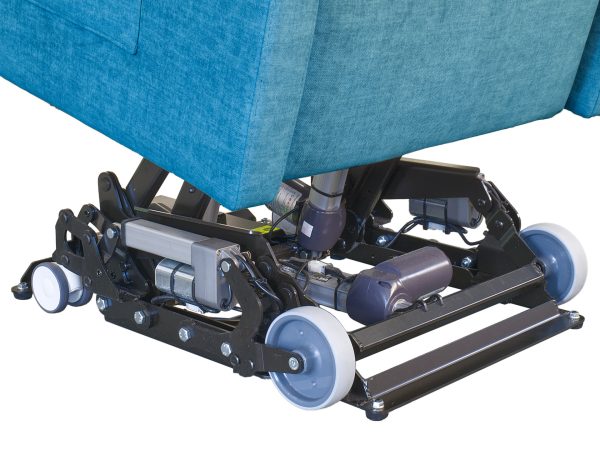 Meccanica cardio relax 7 motori con grandi ruote anteriori e posteriori piroettanti