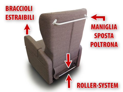 PICCOLA POLTRONA ANZIANI DUE MOTORI SPOSTABILE