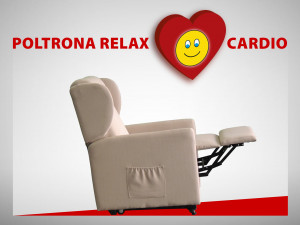 PICCOLA POLTRONA RECLINABILE CARDIO RELAX POSIZIONE LETTURA TV GAMBE SOLLEVATE
