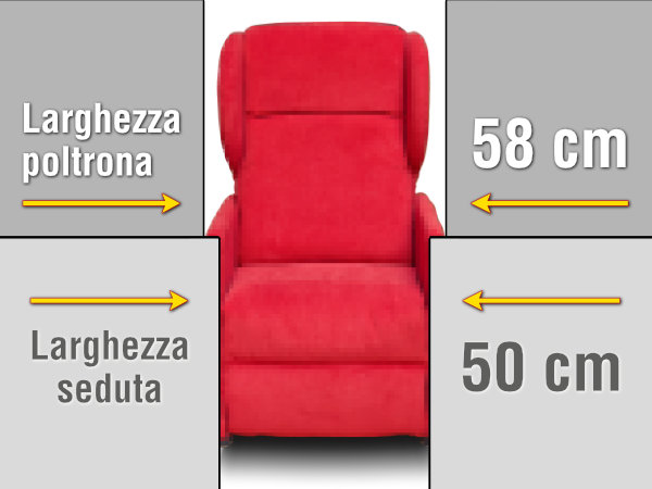 PICCOLA POLTRONA RECLINABILE MENO DI 60 CM