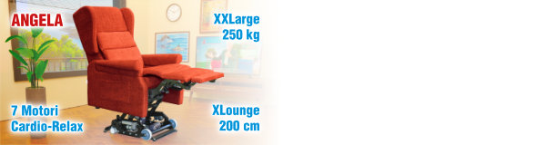 POLTRONA 7 MOTORI DISABILI ANZIANI CARDIO RELAX XXLarge 250 kg XLounge 200 cm