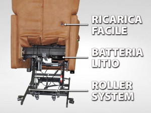 POLTRONA CARDIO RELAX MECCANICA BATTERIA LITIO-ROLLER SYSTEM