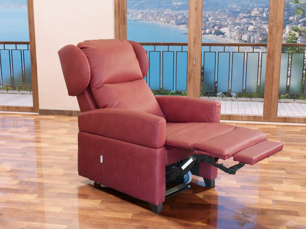 POLTRONA DISABILI ANZIANI GRANDE ALTA MOTORIZZATA PORTATA XL 180 KG POSIZIONE RELAX TV