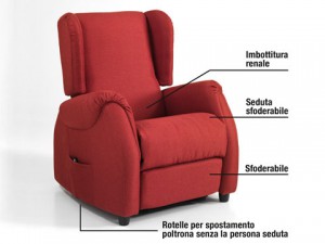 POLTRONA RELAX ALZAPERSONA PER ANZIANI CON INDICAZIONI