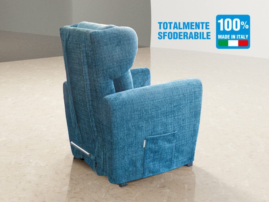 POLTRONA RELAX ANZIANI 2 MOTORI 100X100 MADE IN ITALY TOTALMENTE SFODERABILE
