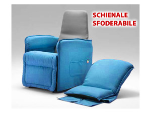 POLTRONA RELAX CHIUSA CON SCHIENALE SFODERABILE