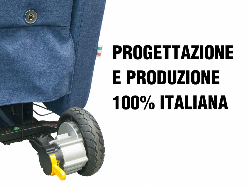 Poltrona robotica per disabili e anziani reclinabile 100x100 italiana