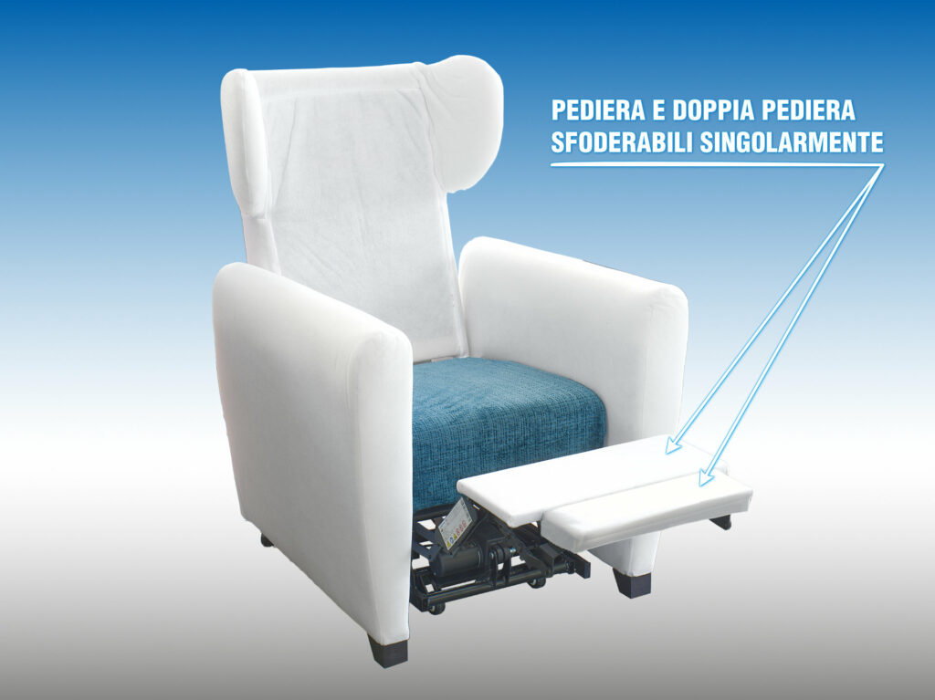 POLTRONA SFODERABILE PER ANZIANI COMPLETAMENTE SFODERATA