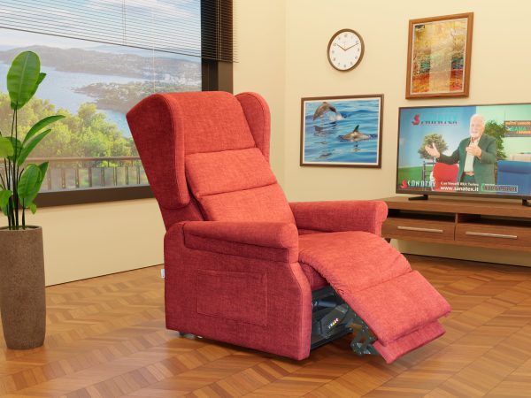 Poltrona 7 motori disabili anziani cardio relax xxl 250kg xl 200cm