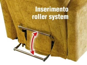 Poltrona anziani con roller system e seduta adattiva relax 3 motori