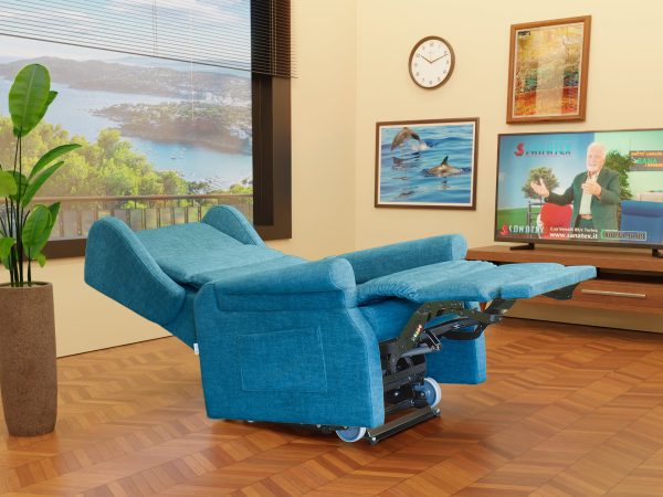 Poltrona relax disabli anziani XXL cardio relax 7 motori in posizione zero gravity King size 200 cm