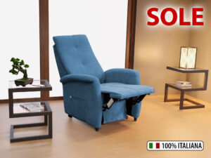 Poltrona relax economica Savoy 95 bluette