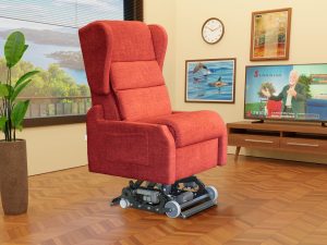 Poltrona relax xxl 7 motori sollevata 35 cm in verticale senza braccioli