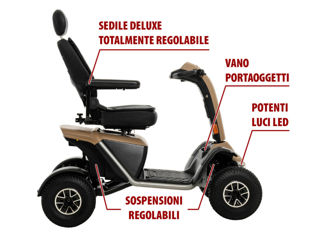 SCOOTER ELETTRICO PER DISABILI E ANZIANI POTENTE