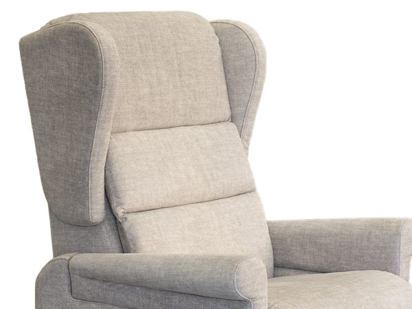Schienale a tre sezioni e grandi appoggiatesta poltrona disabili XXL king size