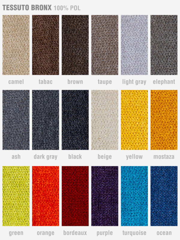 COLORI TESSUTO FIBRAMED BRONX