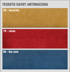 TESSUTO SAVOY NOCCIOLA ROSSO BLU AVIO POLTRONA RELAX MANUALE
