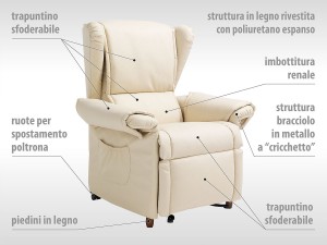 caratteristiche poltrona con braccioli