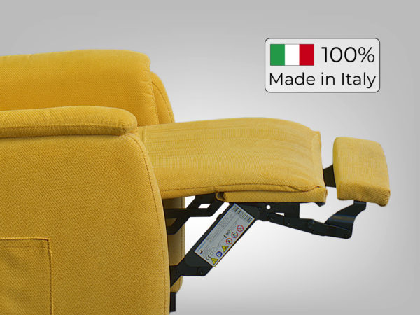 doppia pediera estensibile poltrona relax piccola made in italy