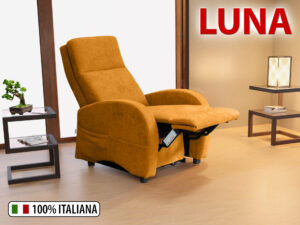 offerta poltrona relax queens mostarda