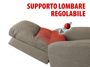 poltrona relax 4 motori supporto-lombare regolabile