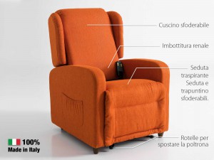 poltrona relax anziani made in Italy