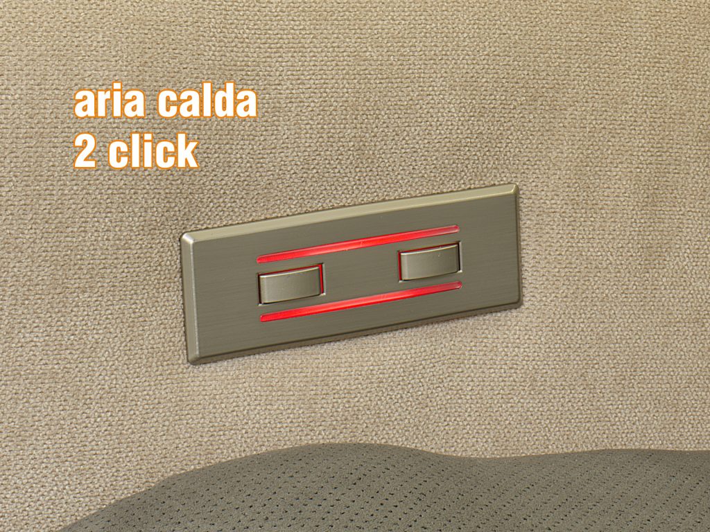poltrona relax con ventilazione caldo al minimo led acceso 2 click