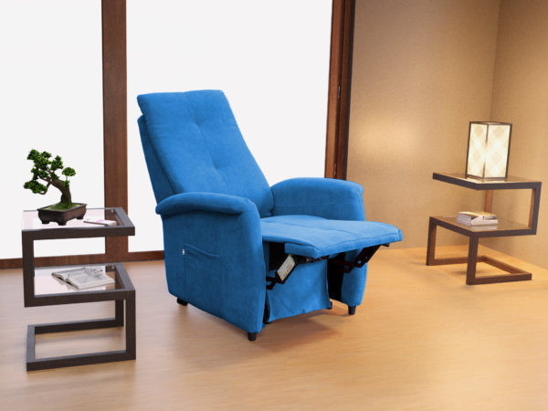 poltrona relax economica blu avio