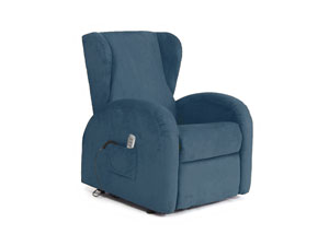 poltrona relax elettrica blu