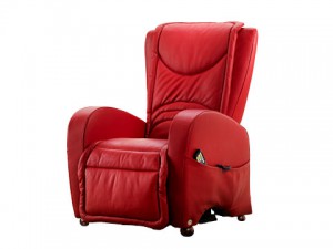 poltrona relax massaggiante lea rossa