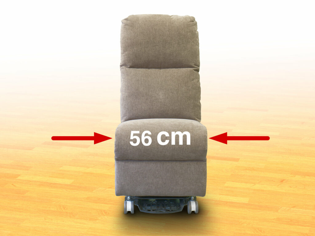 poltrona relax robotica disabili larghezza 56 cm senza appoggiatesta e fianchi staccabili