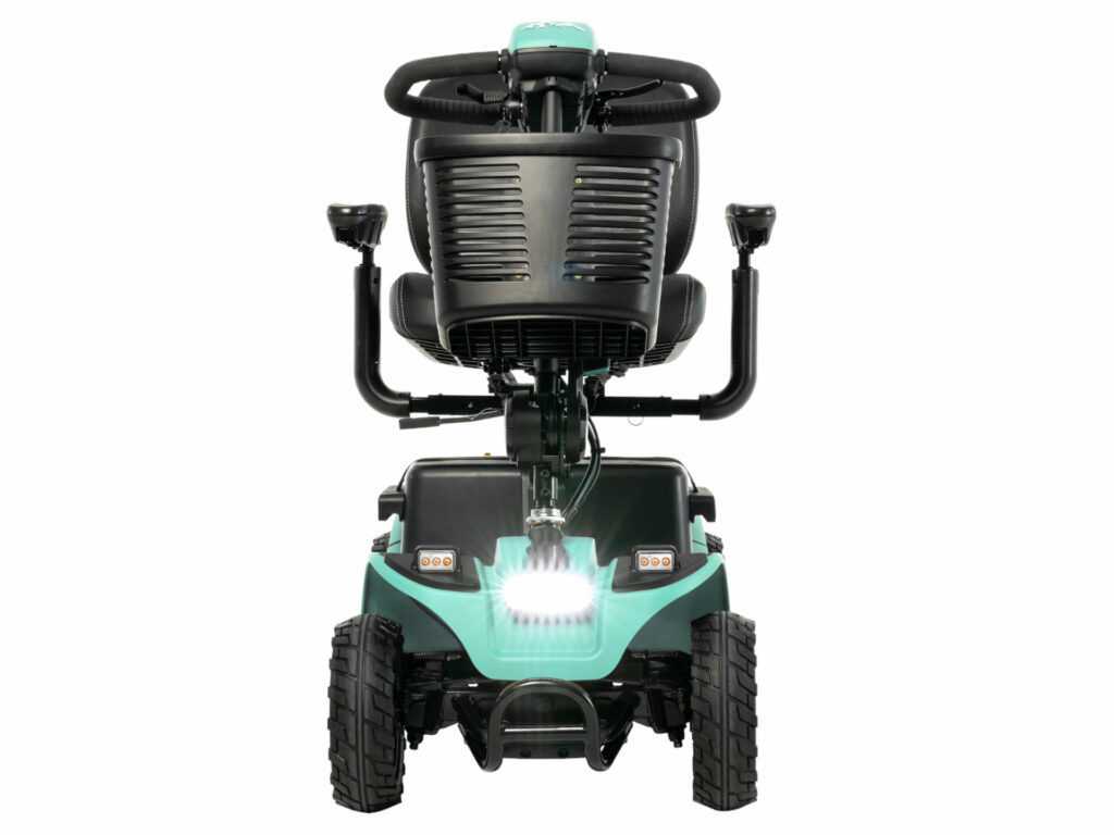 potente faro frontale scooter anziani disabili per esterno verde