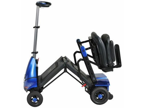 SCOOTER ANZIANI BLU PIEGABILE MOBIE