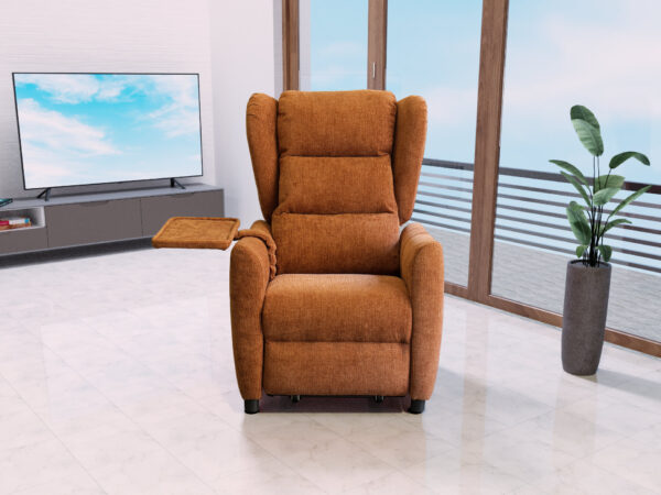 Ampia seduta poltrona cardio relax con tavolino laterale