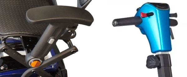 BRACCIOLI MANUBRIO REGOLABILI SCOOTER ANZIANI PIEGHEVOLE PICCOLE DIMENSIONI
