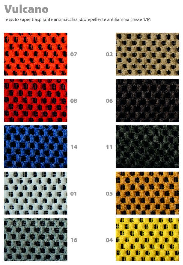 Colori tessuti poltrona relax robotica super traspirante antimacchia idrorepellente antifiamma Vulcano Colori tessuti poltrona relax robotica super traspirante antimacchia idrorepellente antifiamma Vulcano