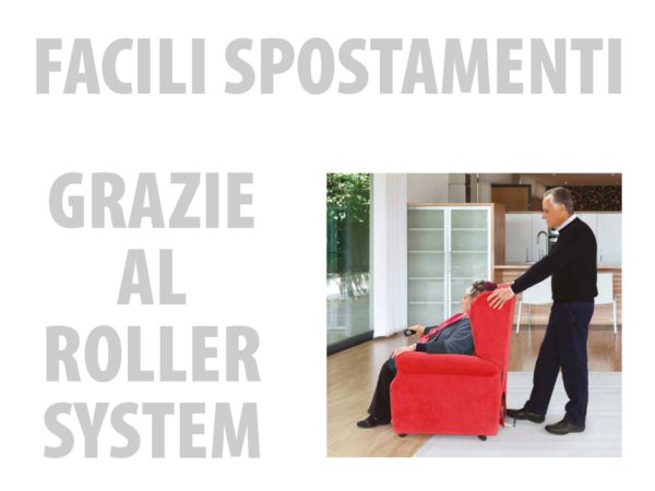 POLTRONA ANZIANI ANTIMACCHIA ROLLER SYSTEM