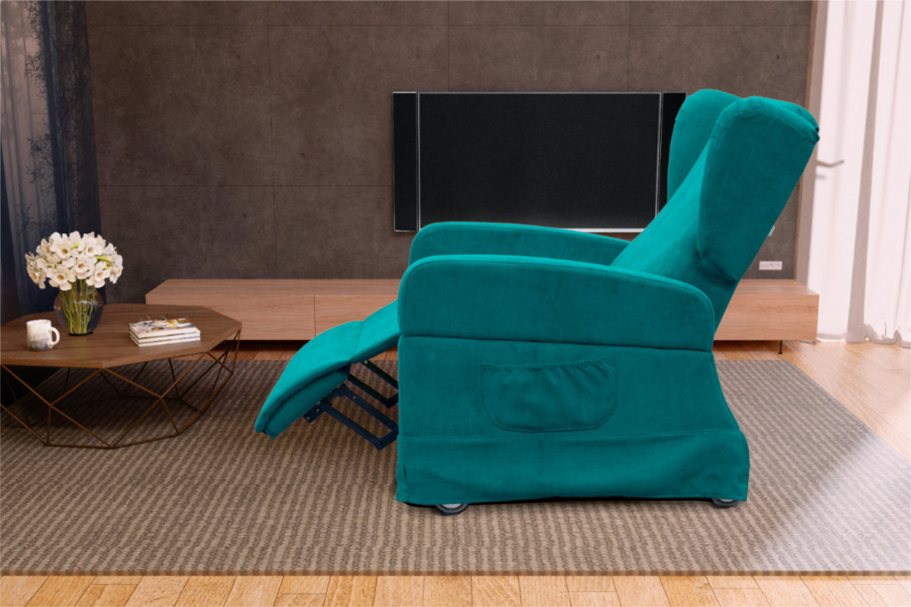 POLTRONA CON RUOTE RELAX ANZIANI DISABILI VERDE