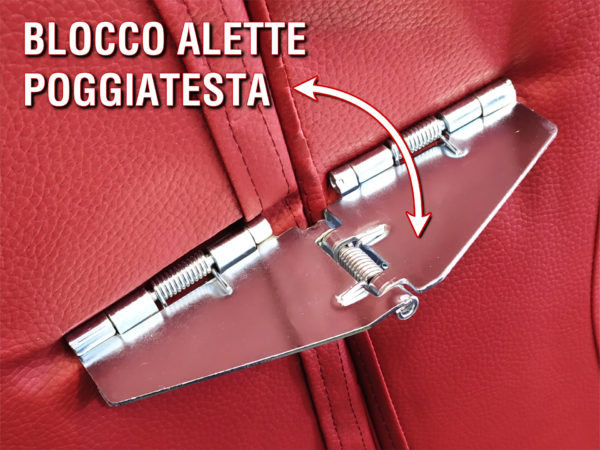 POLTRONA DISABILI CON ALETTE POGGIATESTA BLOCCATE DOPO ROTAZIONE A 180°