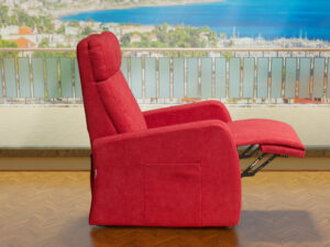 POLTRONA RELAX TRASPIRANTE PER ANZIANI CON MOLLE INSACCHETTATE TV SCHIENALE VERTICALE