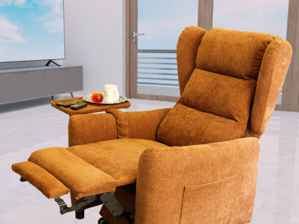 Poltrona cardio relax con tavolino laterale per anziani