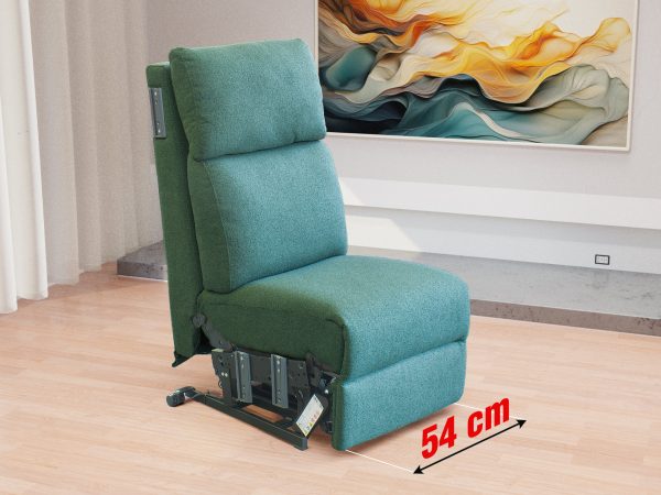 Poltrona con poggiapiedi per anziani larghezza 54 cm con poggiatesta e fianchi staccati
